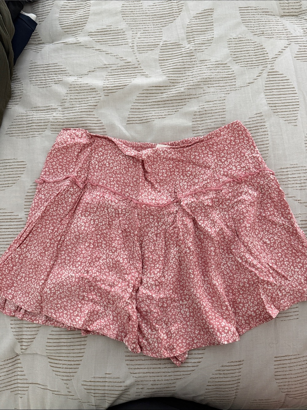 Women’s Pink Floral Ruffle Skort